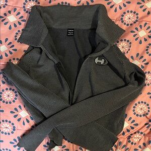 SHEIN Black Striped Jacket